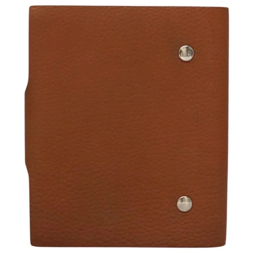 HERMES Yuris Planner Cover Togo Leather Brown with Notebook Authentic